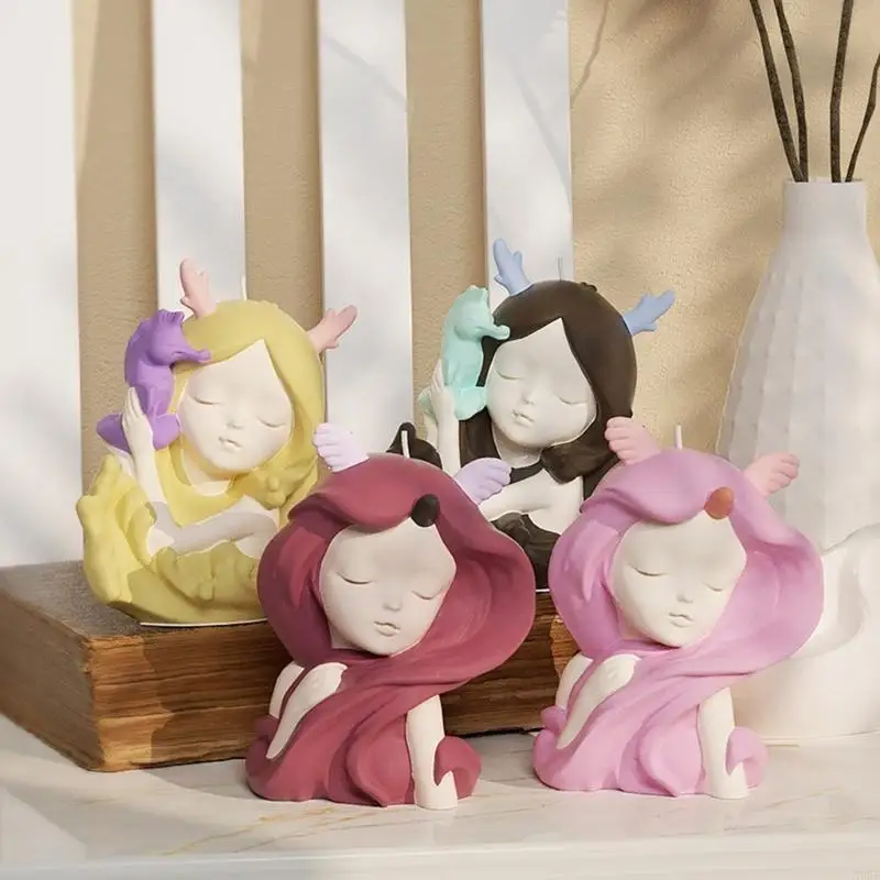 

N2UE 3D Princess Silicone Mold Epoxy Resin Molds Desktop Ornament Mould Crafts