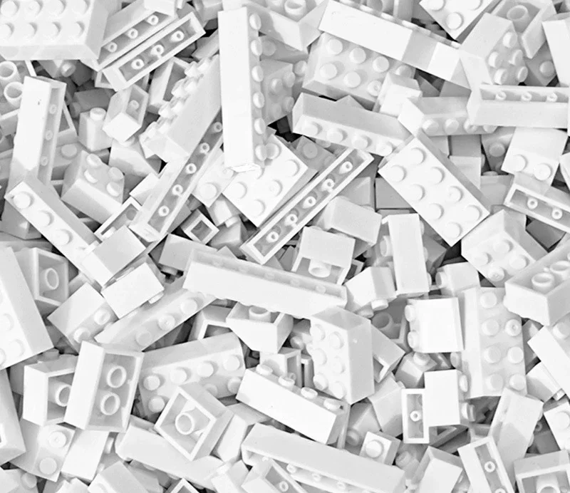 120 Stück Bausteine, Großpackung, sortiert von Farbe, Ziegelsteinen, Blockplatte, Spielzeug, kleine Partikel, kompatibel mit Legoeds DIY-Kit