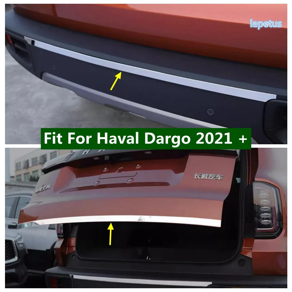 

Accessories Rear Tail Bumper Boot Door Strips Tailgate Trunk Trim Cover Molding Bezel Decor Panel Fit For Haval Dargo 2021 2022