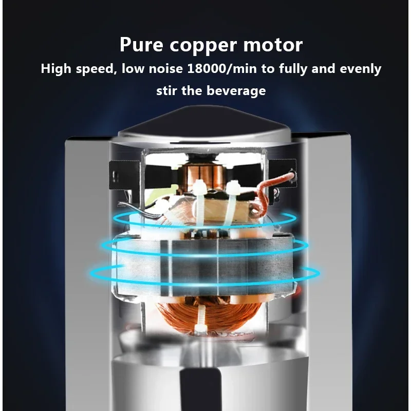 Misturador elétrico de aço inoxidável doméstico Automático, multifuncional Máquina de leite Bleb, Única cabeça, Loja comercial de chá de leite