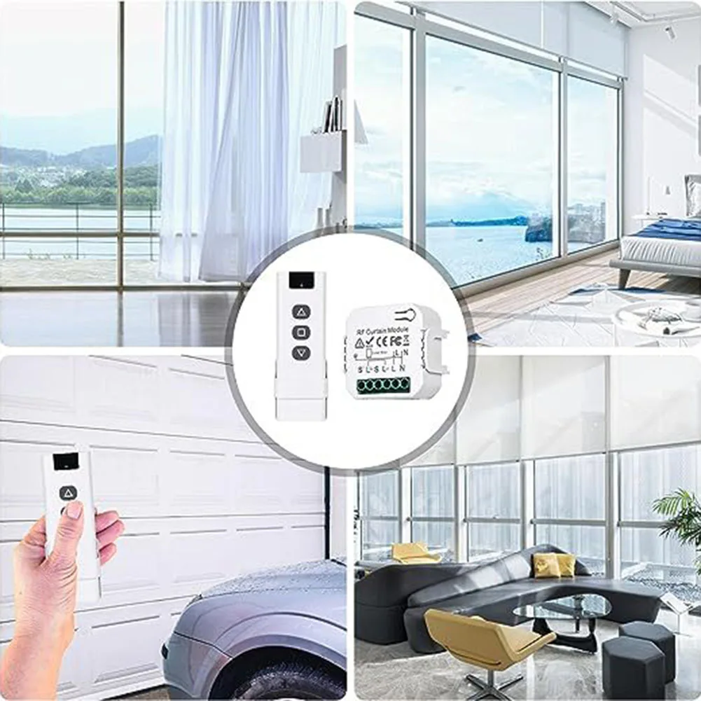 Kit de Control de persiana enrollable, interruptor de cortina, Control remoto RF, WiFi, Graffiti