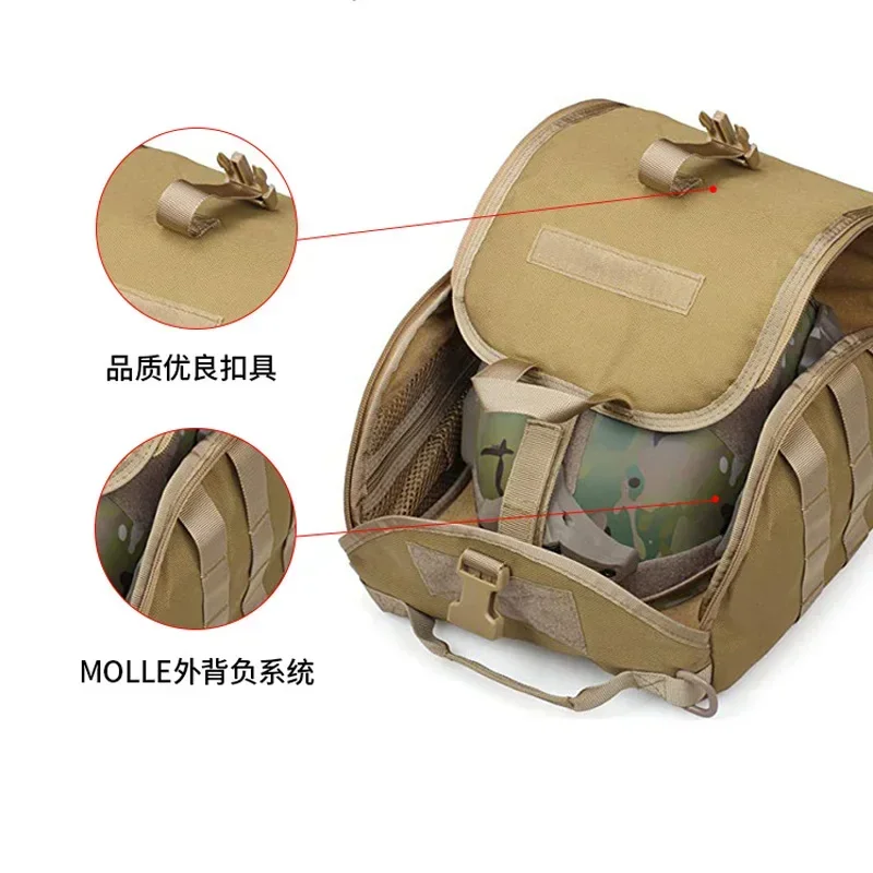 Tactical Helmet Bag Pack,Multi-Purpose Molle Storage Carrying Pouch for Sports Hunting Shooting Combat Fast MICH Wendy Helmet
