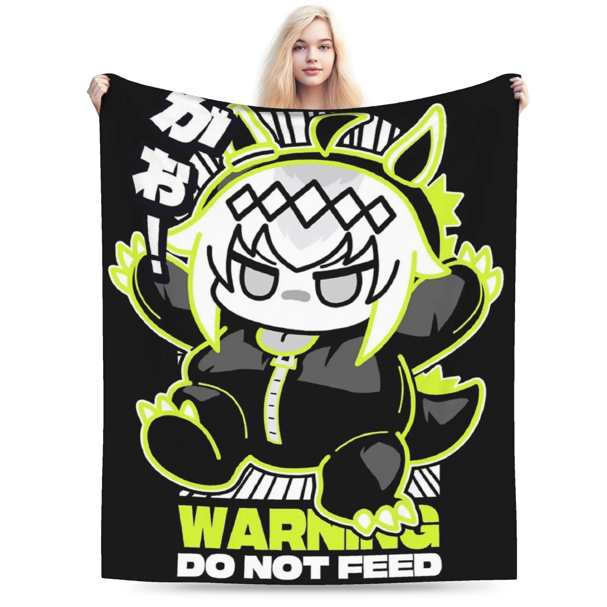 Soft Blankets Oguri Cap WARNING DO NOT FEED Uma Musume Bedding Throws  Flannel Bedspread For Outdoor Fluffy Sofa Bed Cover