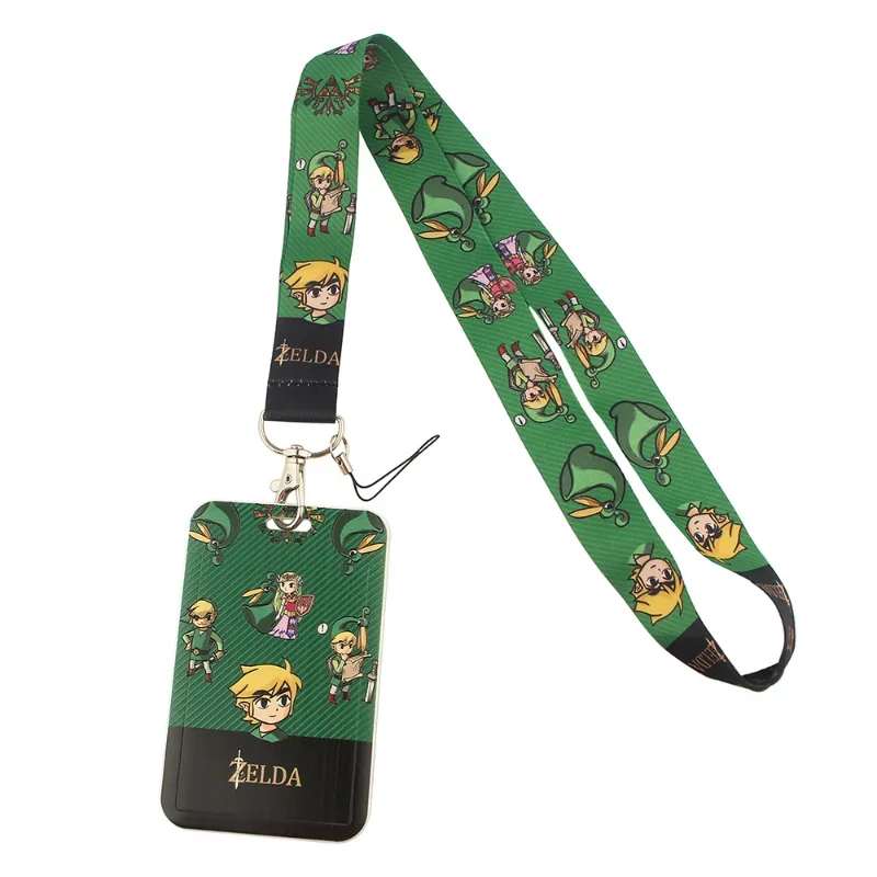 Zelda Tears of The Kingdom Card Holder Cell Phone Lanyard Student Cartoon Credit Card Holders Bank ID Holders Bus Card Cover Cas