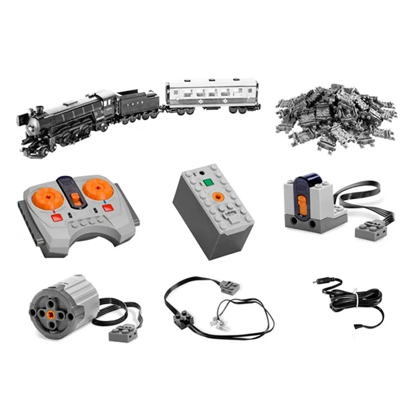 MOC Remote Control 8879 8884 Motor 8882 2878 Train Suit for 10219 10254 10194 75955 Building Block Bricks RC Power Function Set