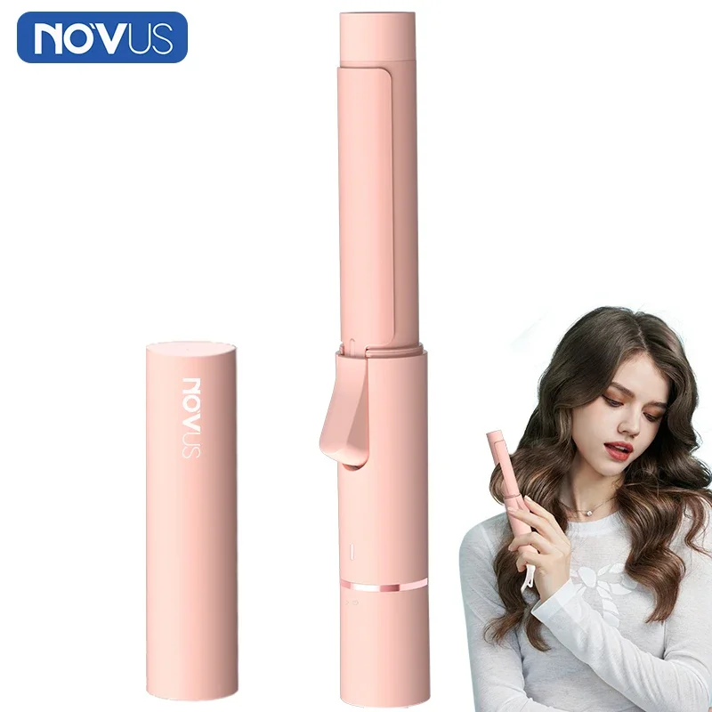 

NOVUS Hair Curler Hair Tongs 25MM Portable Travel Electric Mini Hair Curler Curling Iron Fast Small Ceramic Luni Curling Iron