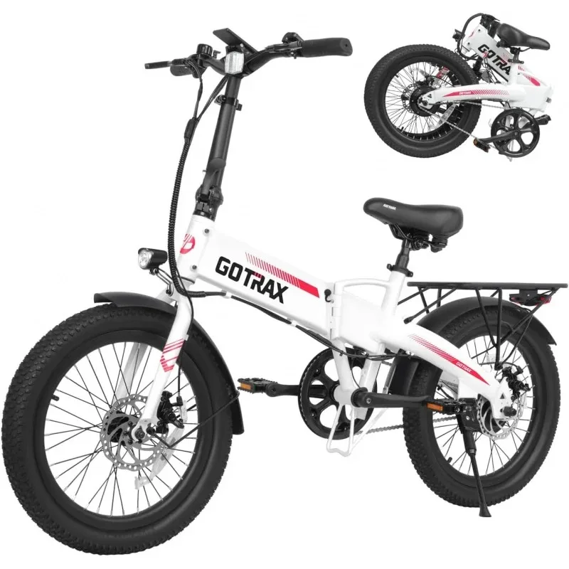 

AGotrax 20" Folding Bike With 40Miles (Pedal-assist1) By 48V Battery, 20Mph Power By 500W, Adult Electric Bicycle Wi