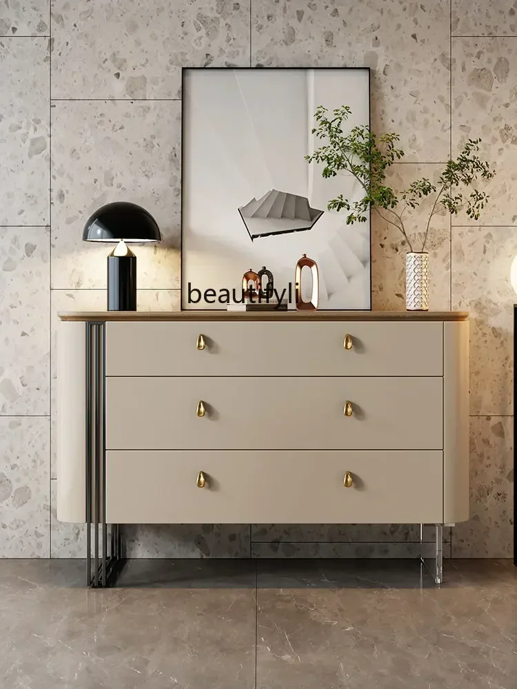 cc1820Chest of Drawers French Entry Lux Three-Bucket Cabinet Chest of Six Drawers Solid Wood Chest of Drawers Entrance Cabinet