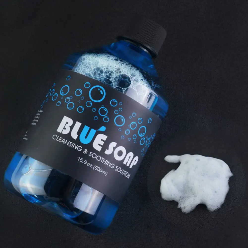 Professional Tattoo Blue Soap 500ml Cleansing Liquid Concentrated Skin Care Solution For Tattooing Artistry Tools