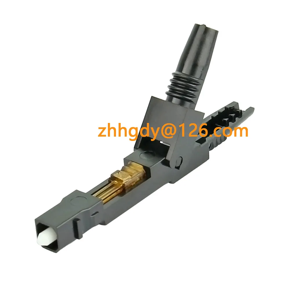 Imagem -03 - Apc Fibra Óptica Conector Rápido Ftth Single Mode Fibra Óptica sc Conector Rápido Adaptador Embedded Field Assembly 100 Pcs sc