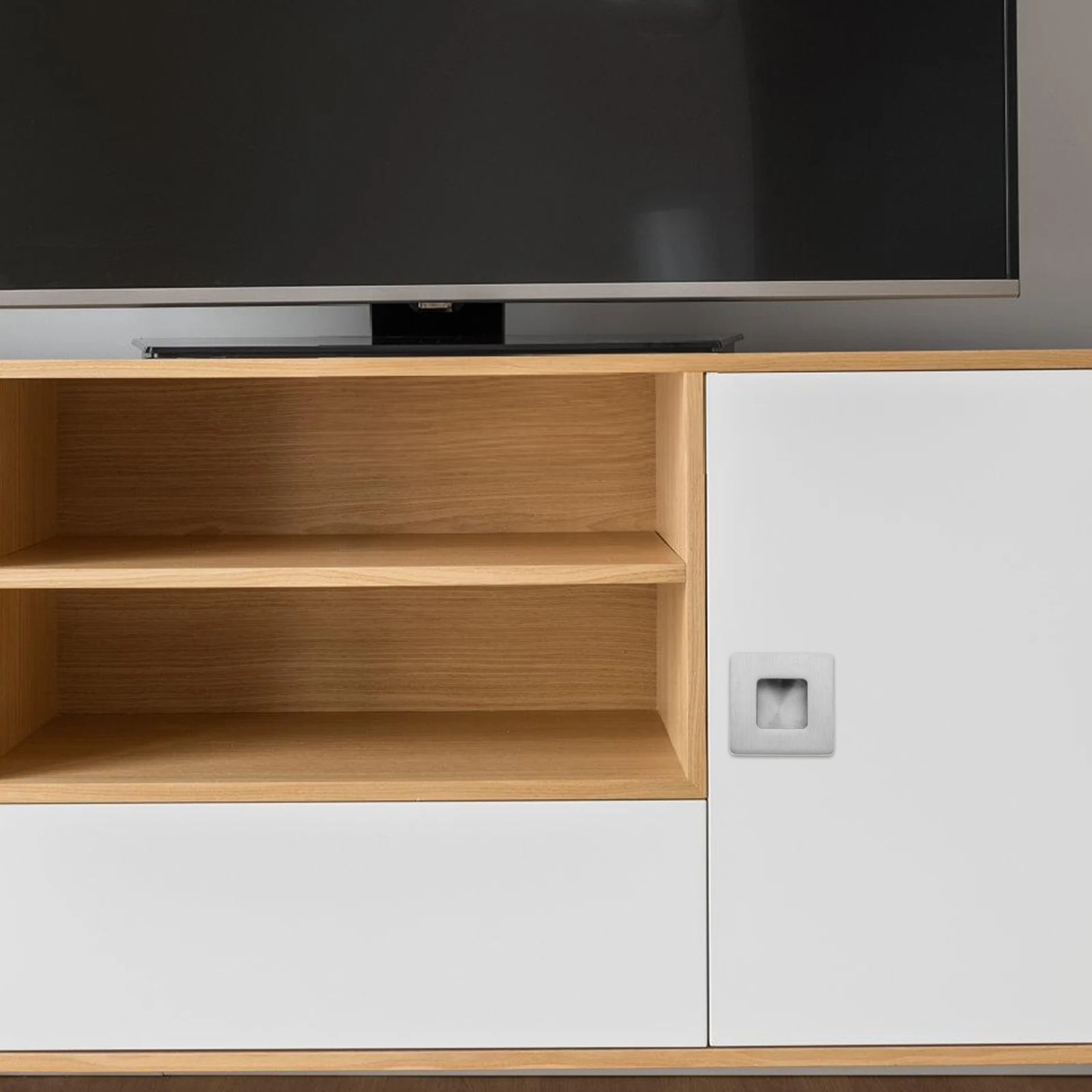 

2pcs 40Mm Stainless Steel Door Handles Modern Invisible Doorknobs For Home Cabinet Drawer Bathroom Durable Metal Wardrobe Pull