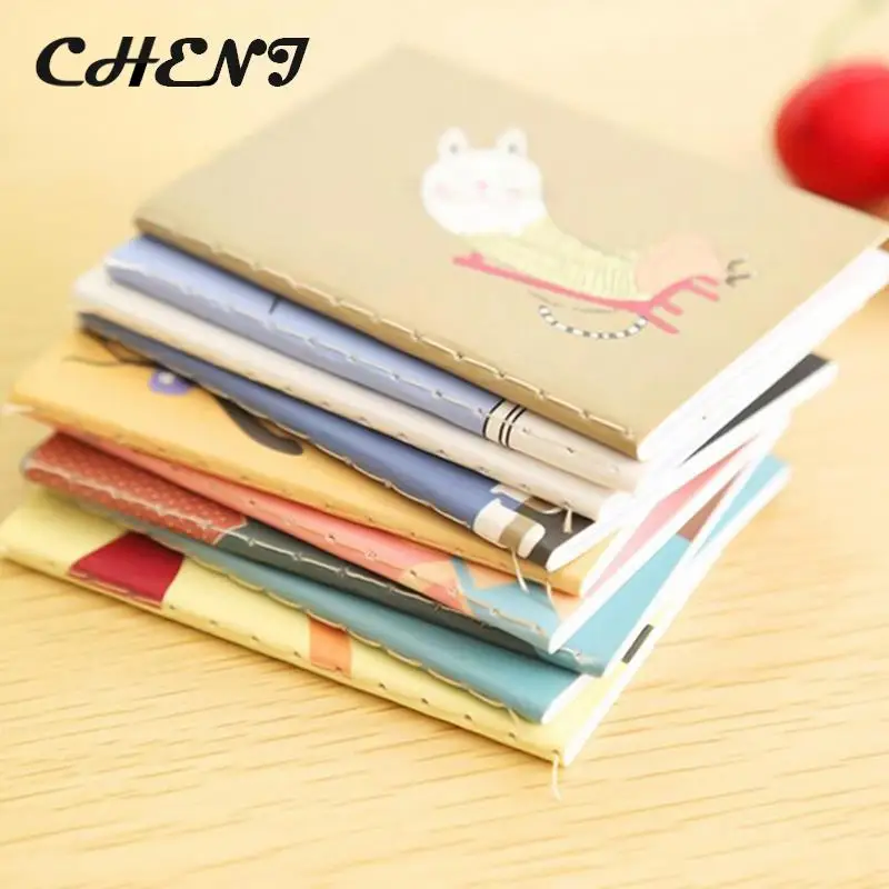 1 шт., карманный мини-блокнот с мультяшным рисунком