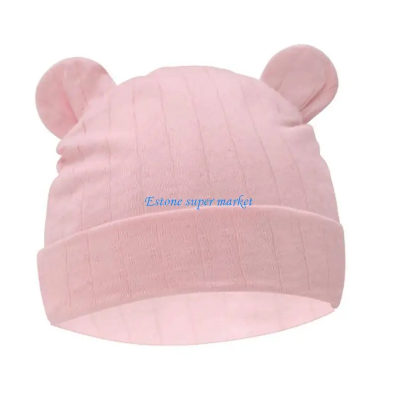 090B 1 Set Baby Anti Scratching Gloves Ears Hat Foot Cover Set Soft Cotton Newborn No Scratch Mittens Socks Cap