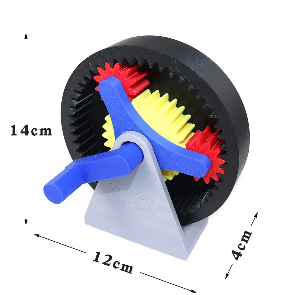 Assemblable planetary gear model mechanical gear set transmission system principle DIY kit 3D printing sun wheel