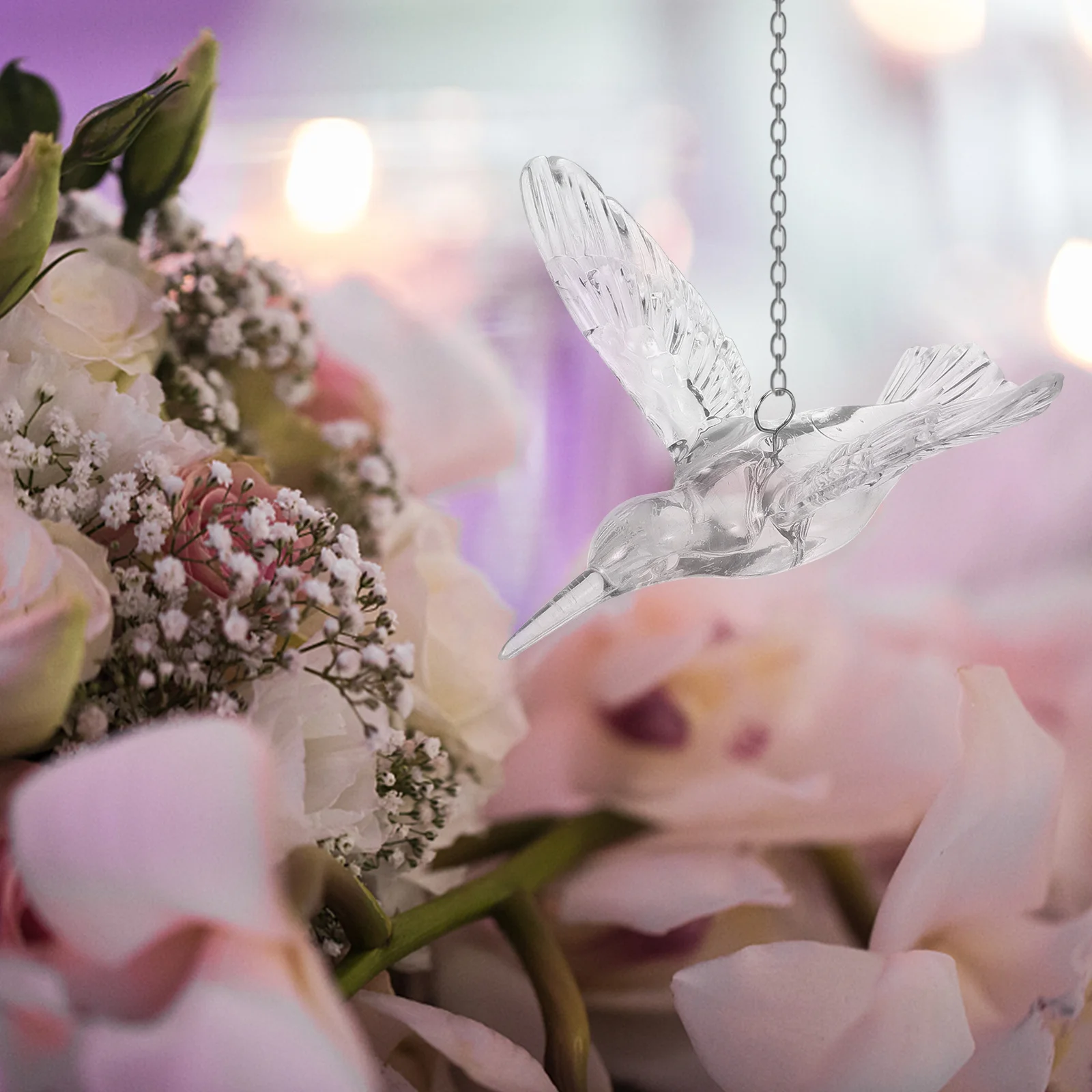 

20Pcs Acrylic Hanging Hummingbirds Ornament Transparent Flying Birds Wedding Ceiling Party Home Decor Decoration