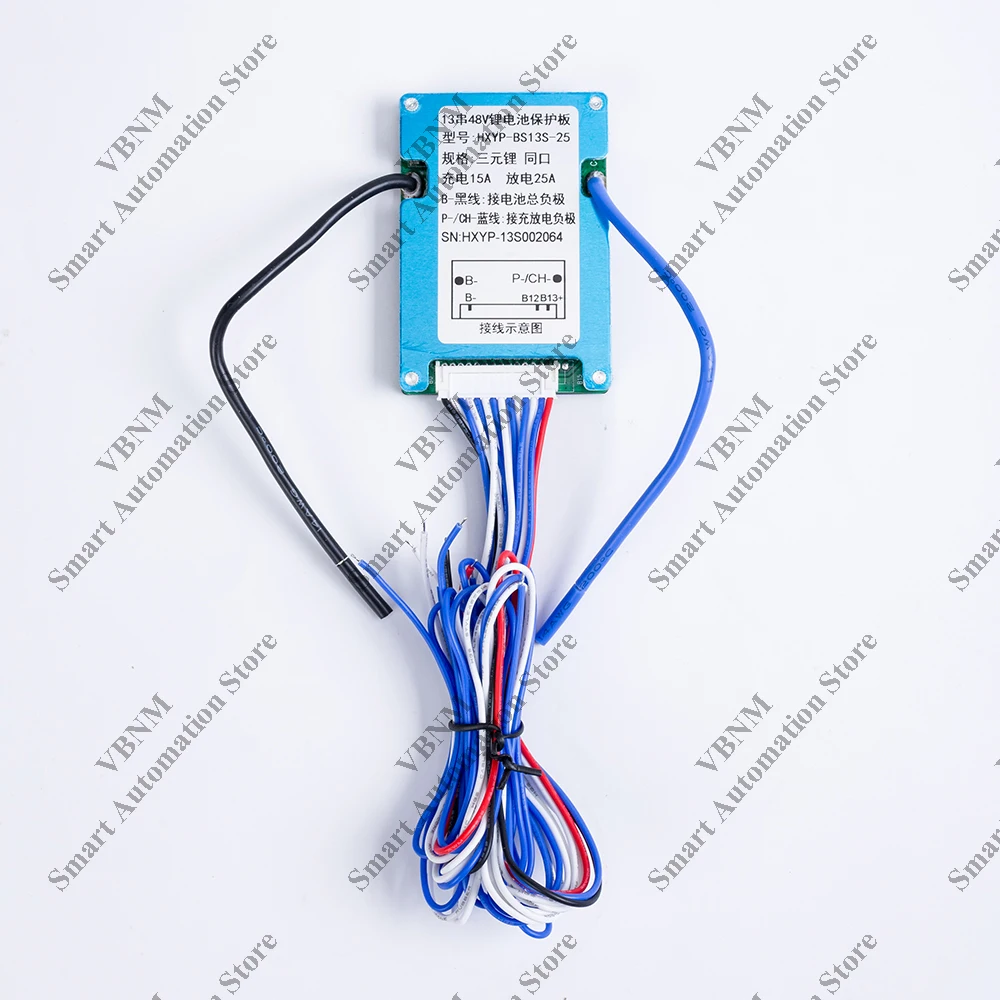 Bms-li-ionバッテリーパック,13s,48v,54.6v,20a,25a,3.7v,共通ポート,10a,15a充電,過負荷保護,電動自転車用ソーター、DIY