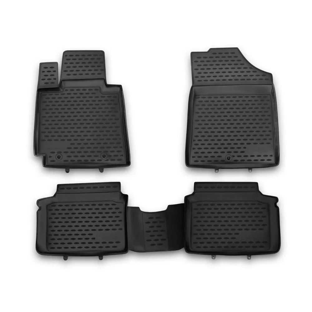 Floor Mats Liner for Hyundai Veloster 2012-2017 Black TPE All-Weather 4 Pcs United States