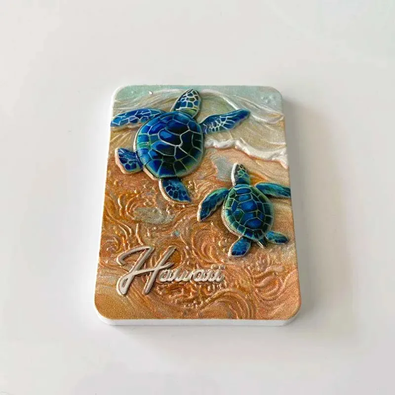 1pc, Hawaii tourist souvenirs, high-appeal beach, 3D stereoscopic refrigerators, magnets, home decoration items and