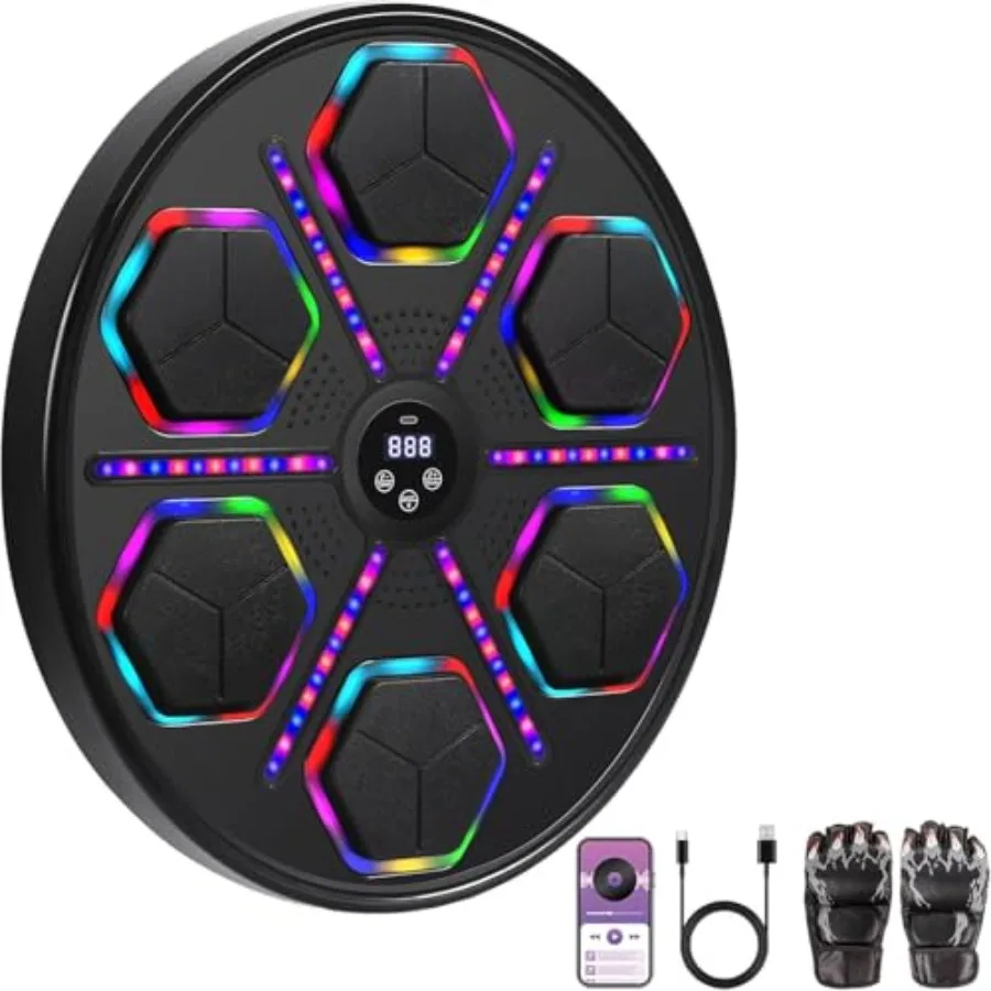

2025 Music Boxing Machine with Boxing Gloves Smart Bluetooth Boxing Trainer Boxing Wall Mount Machine for Adults Electronic Box