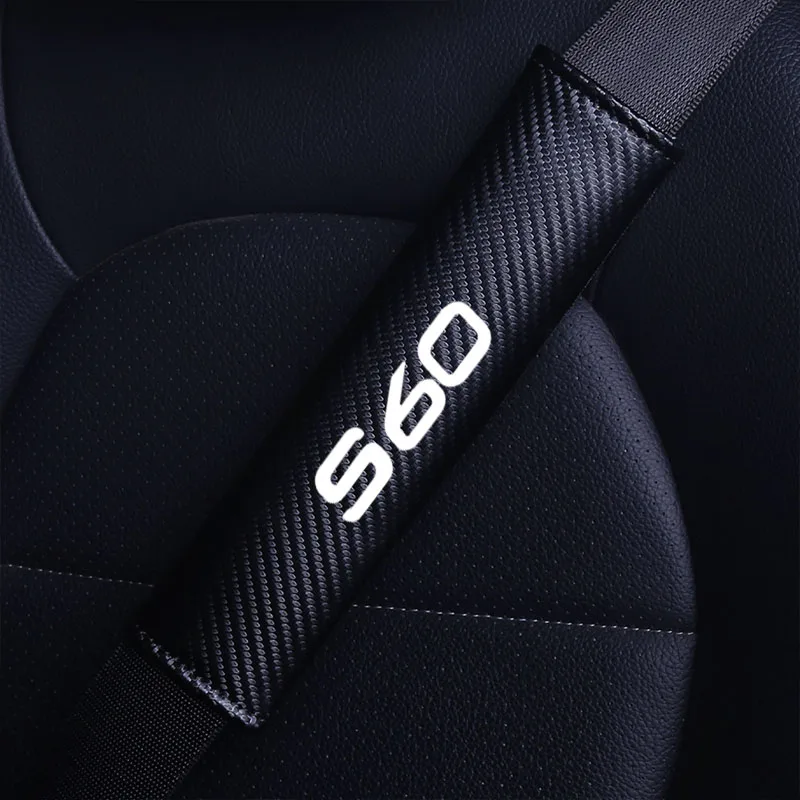 Car Safety Belt Shoulder Cover Breathable Seat Belt Padding Pad for Volvo S60 Car Accessories Special for long-distance travel