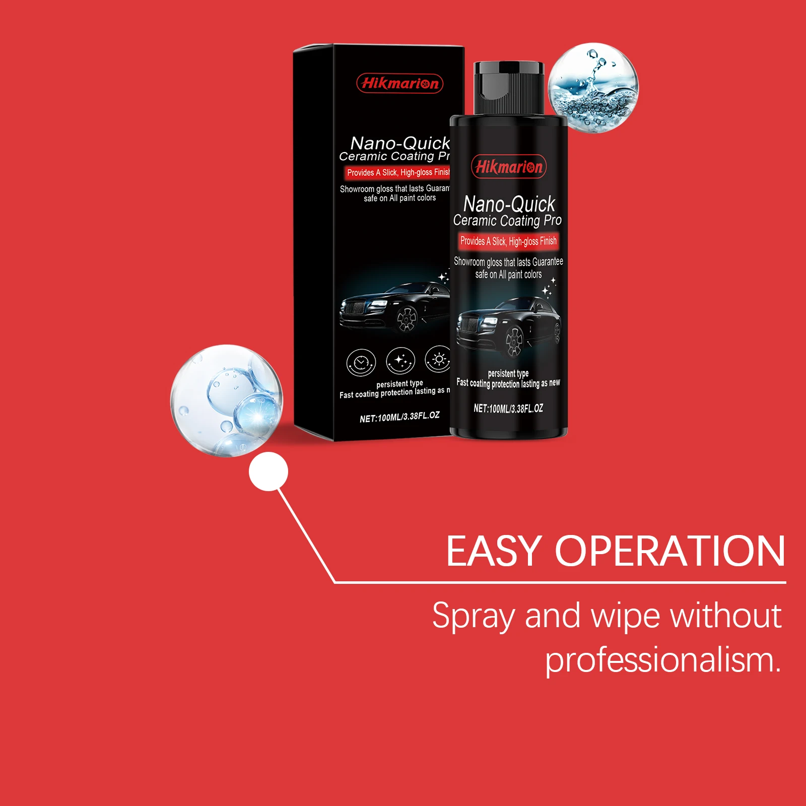 Nano Ceramic Coating Agent: Protective, Polishing, Restoring, Brightening, Daily Cleaning & Maintenance for Car Surfaces
