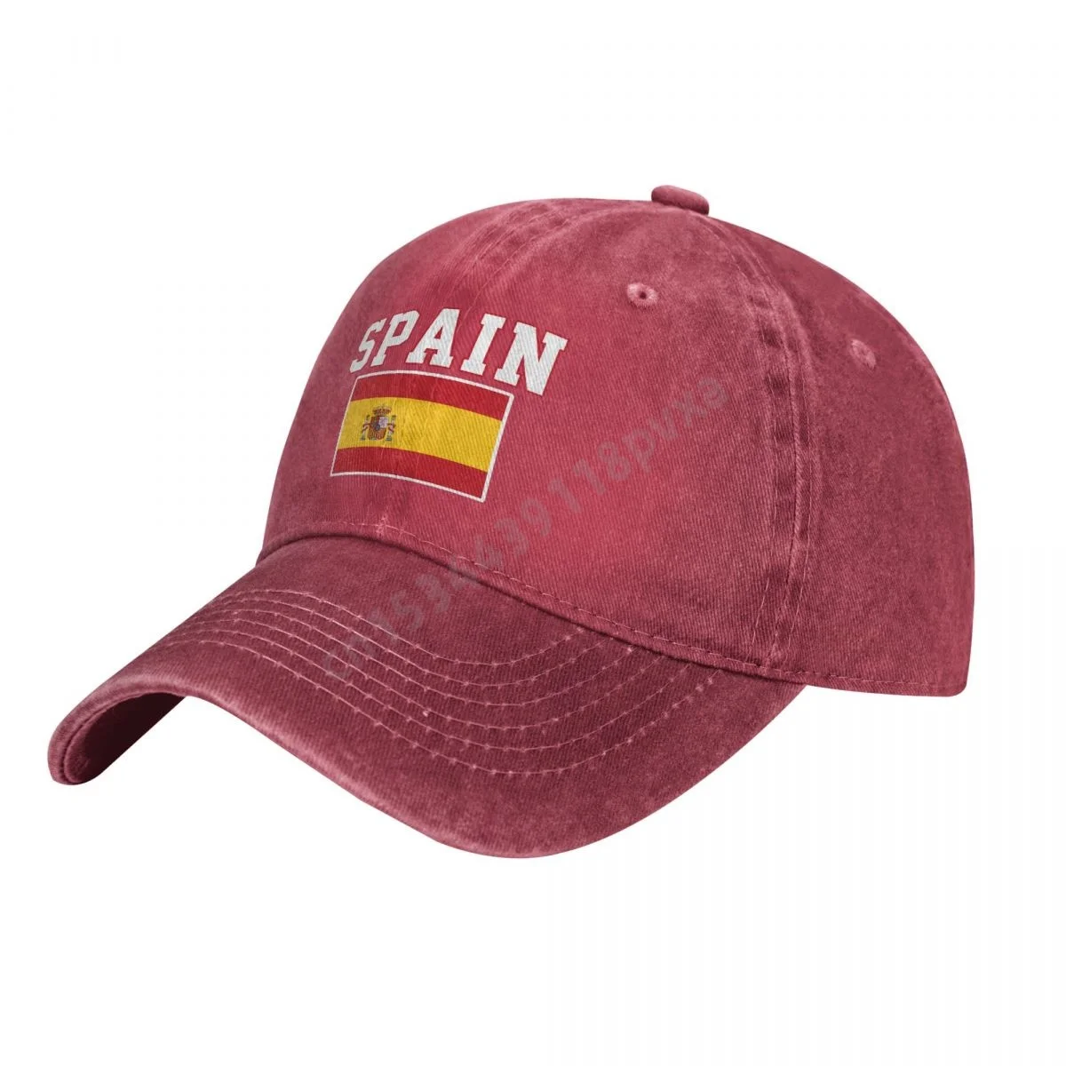 Gorra de béisbol de mezclilla lavada de carbón español con bandera de España para adultos Unisex, gorra de camionero clásica de algodón Vintage para papá