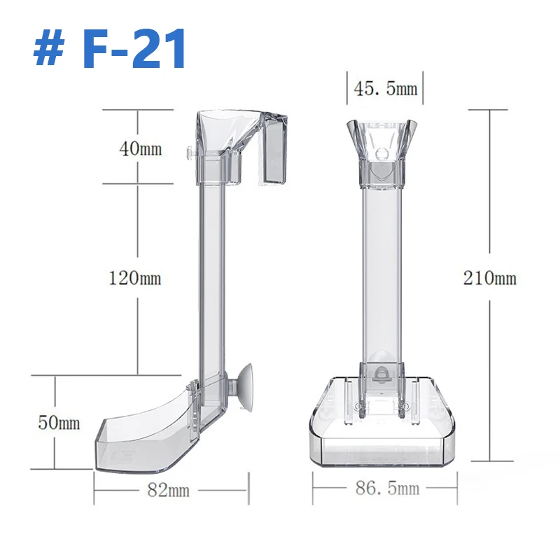 Aquarium Acrylic Feeding tube Anti-stuck fish design Transparent fish feeder Suitable for a Variety of fish Tanks