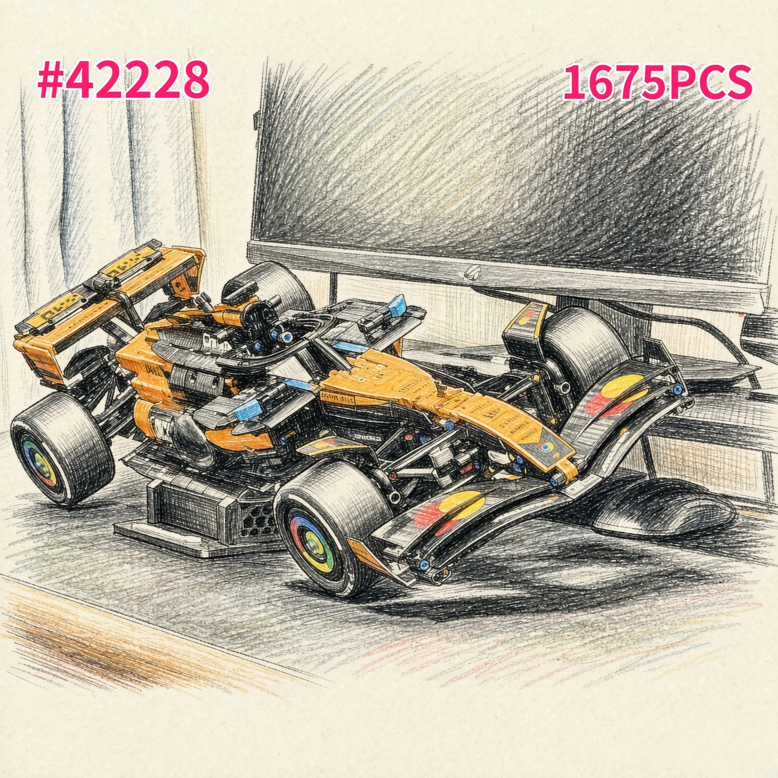 Technical Racing Car  DIY Supercar Set Display Model Adults Birthday Gift