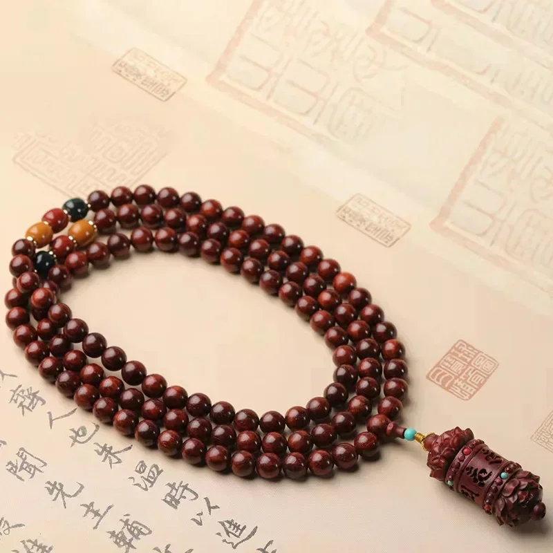 Zambian rosewood with incense diffusing roller size 0.8 male and female rosary wooden Buddha bead ornament jewelry  bracelet