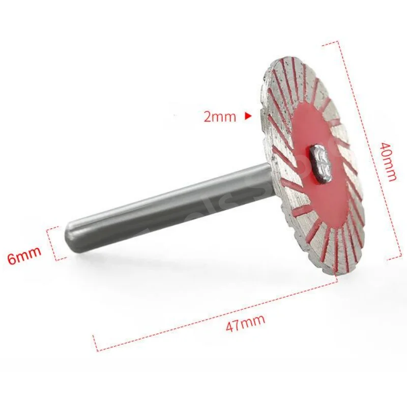 1PC/10PCS 40mm Diamond Cutting Disc Mini Circular Saw Blade 6mm Shank Engraving Cutting Rotory Tool For Granite Wood Marble