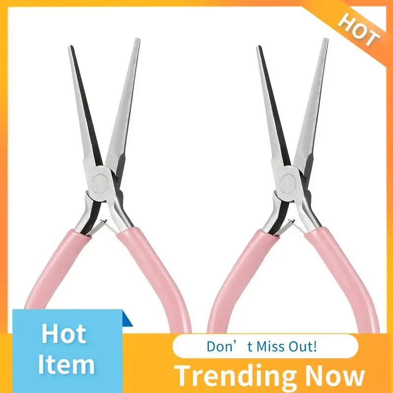 ABNL 2 Pack Needle Nose Pliers, 6 Inch Long Nose Pliers Flat Nose Jewelry Pliers Small Nose Pliers Tools Wire Bending Pliers