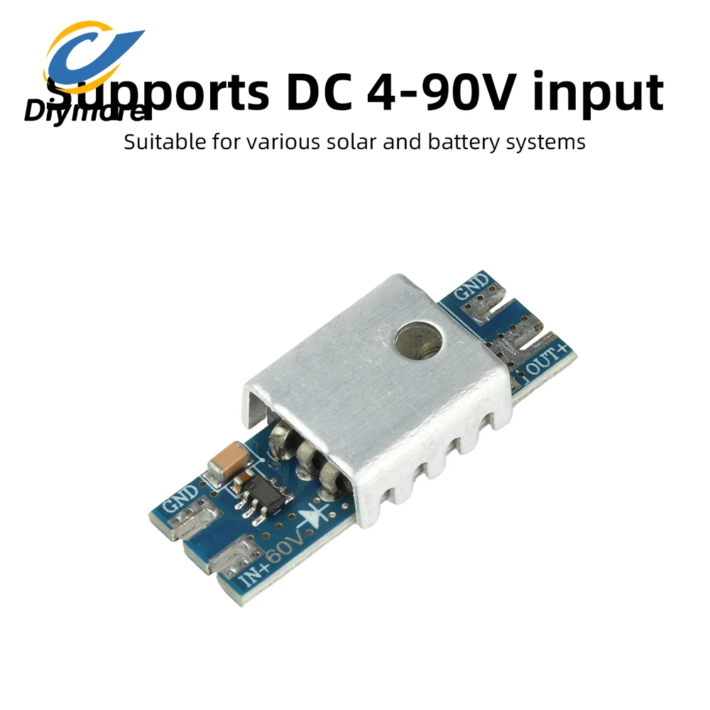 Ideal Diode Module DC 4-90V 20A Anti-Reverse Flow Solar Charge Ideal Diode Module Blocking Diode for Drones and UPS Applications