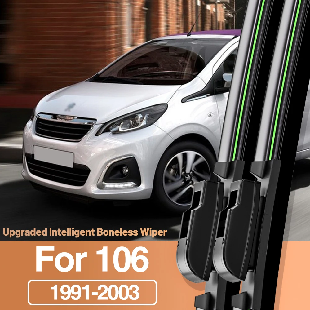 2pcs For Peugeot 106 1991-2003 Front Windshield Wiper Blades Windscreen Window Accessories 1992 1998 1999 2001 2002