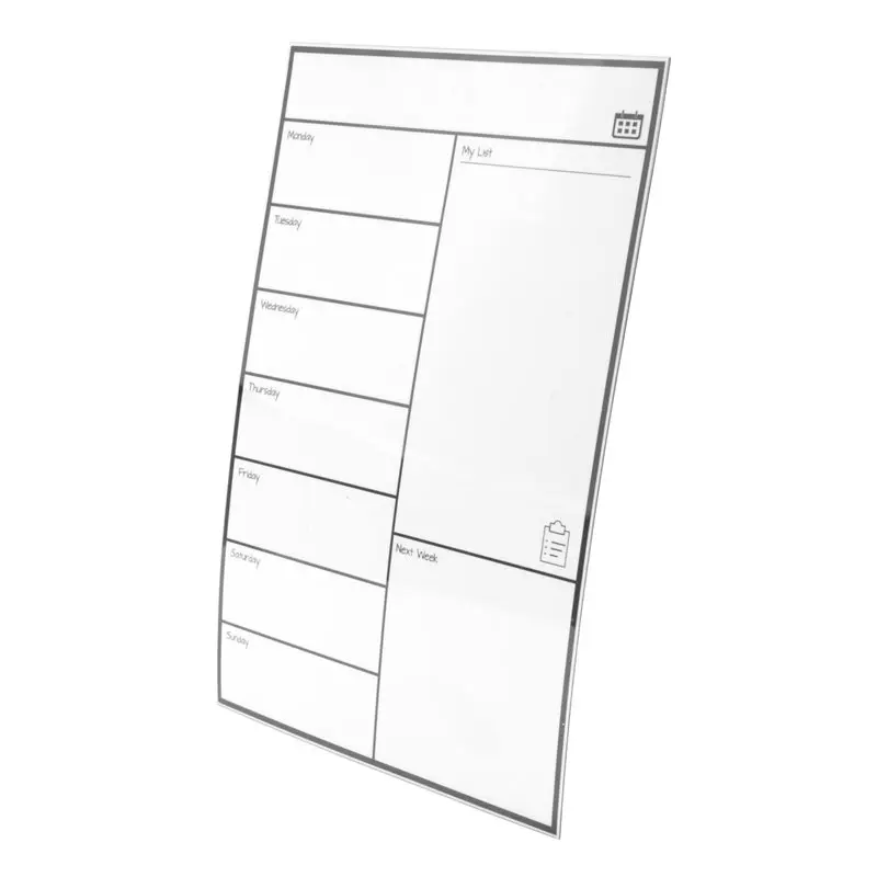Exquisite-Magnetic Whiteboard Fridge Calendar Meal Planner And Shopping List White Board - Memo Board And Family Planner