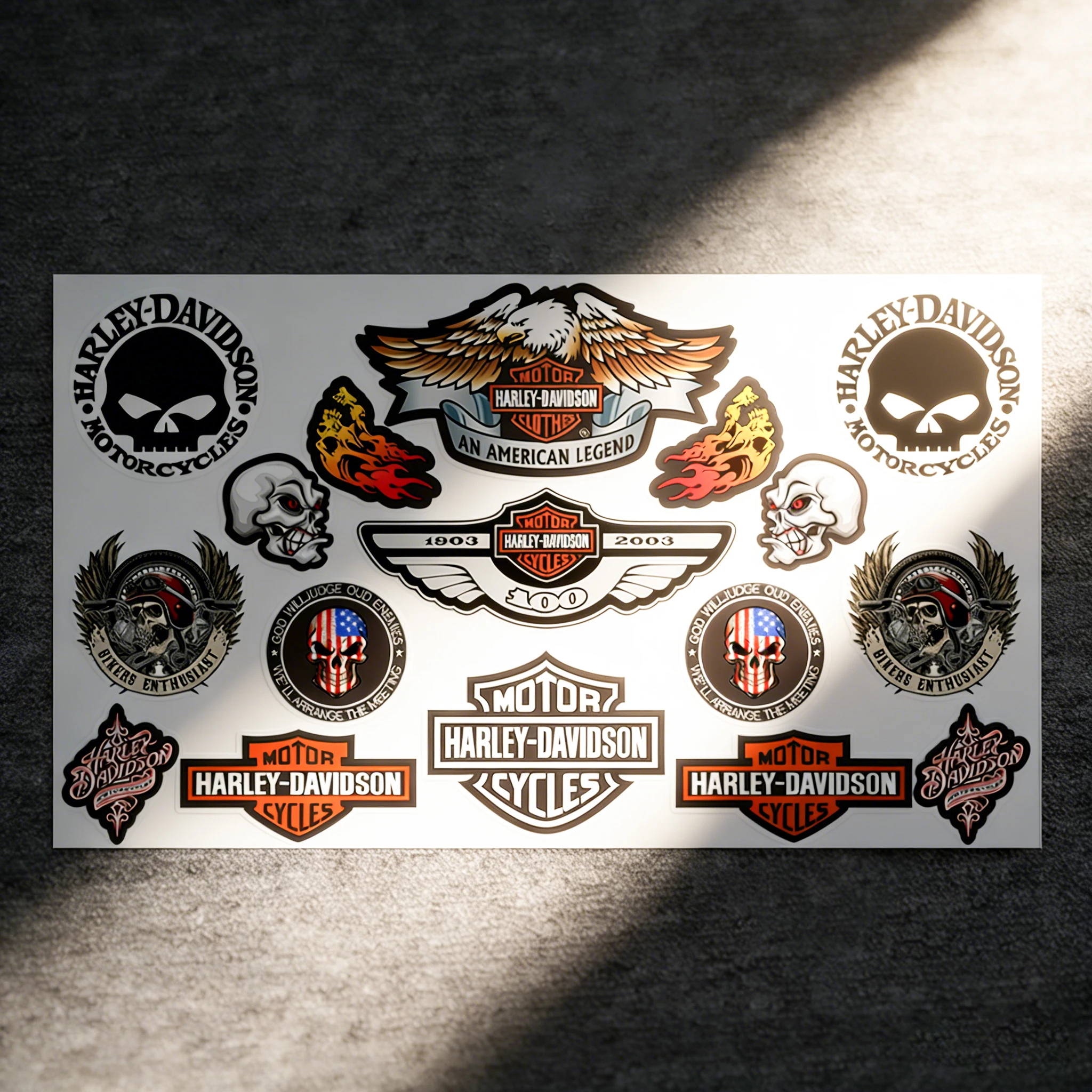 

For Harley Davidson PA1250 Motorcycle Helmet Fuel Tank Personality Waterproof Decorative Reflective Decal Sticker #1