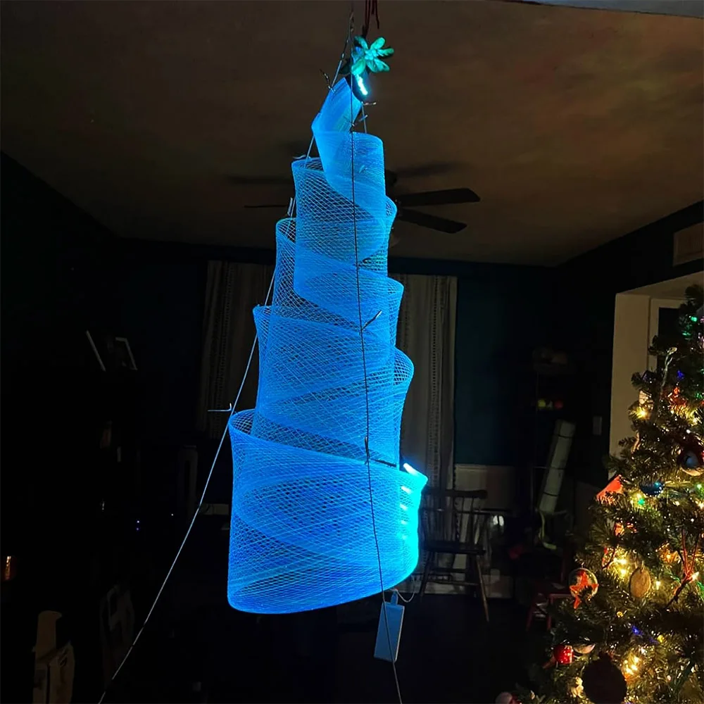 FOPLIT Battery Opterated LED Fiber Optic Mesh Lights for Dresses Costume Textile Net Fabric Light Up Wedding Halloween Christmas