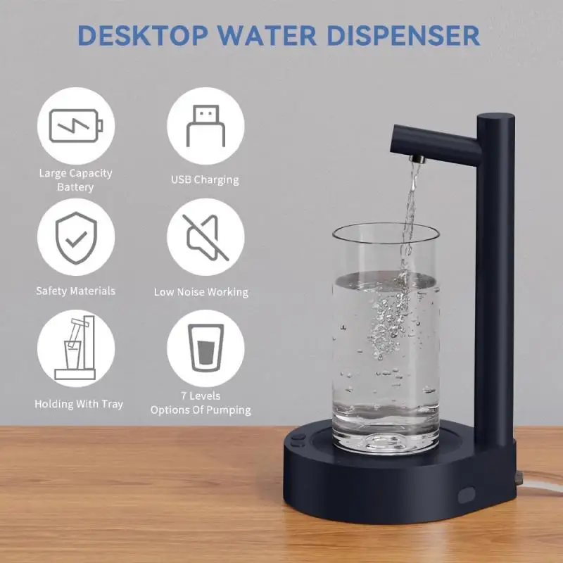 Desktop Water Bottle Dispenser 7 Levels Automatic Smart Electric 5 Gallon Water Dispensers Universal Drinkware For Home Kitchen