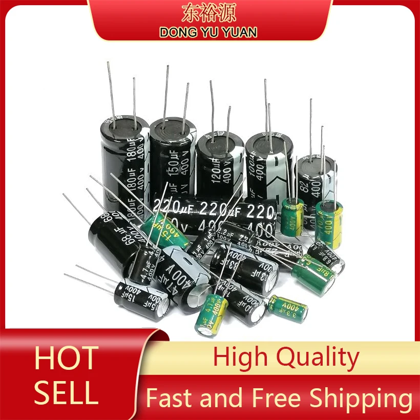 5PCS 220UF 10UF 22UF 33UF 47UF 68UF 82UF 10/233/47UF Aluminum Electrolytic Capacitor 400V 450V 100UF 150UF 180UF
