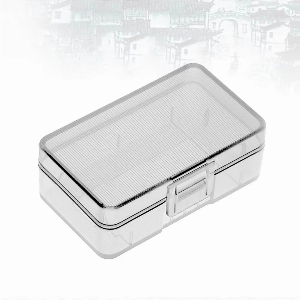 

9V Storage Box Plastic Transparent Organizer Holder Compact Lightweight Pp Material Short Circuit Protection Travel