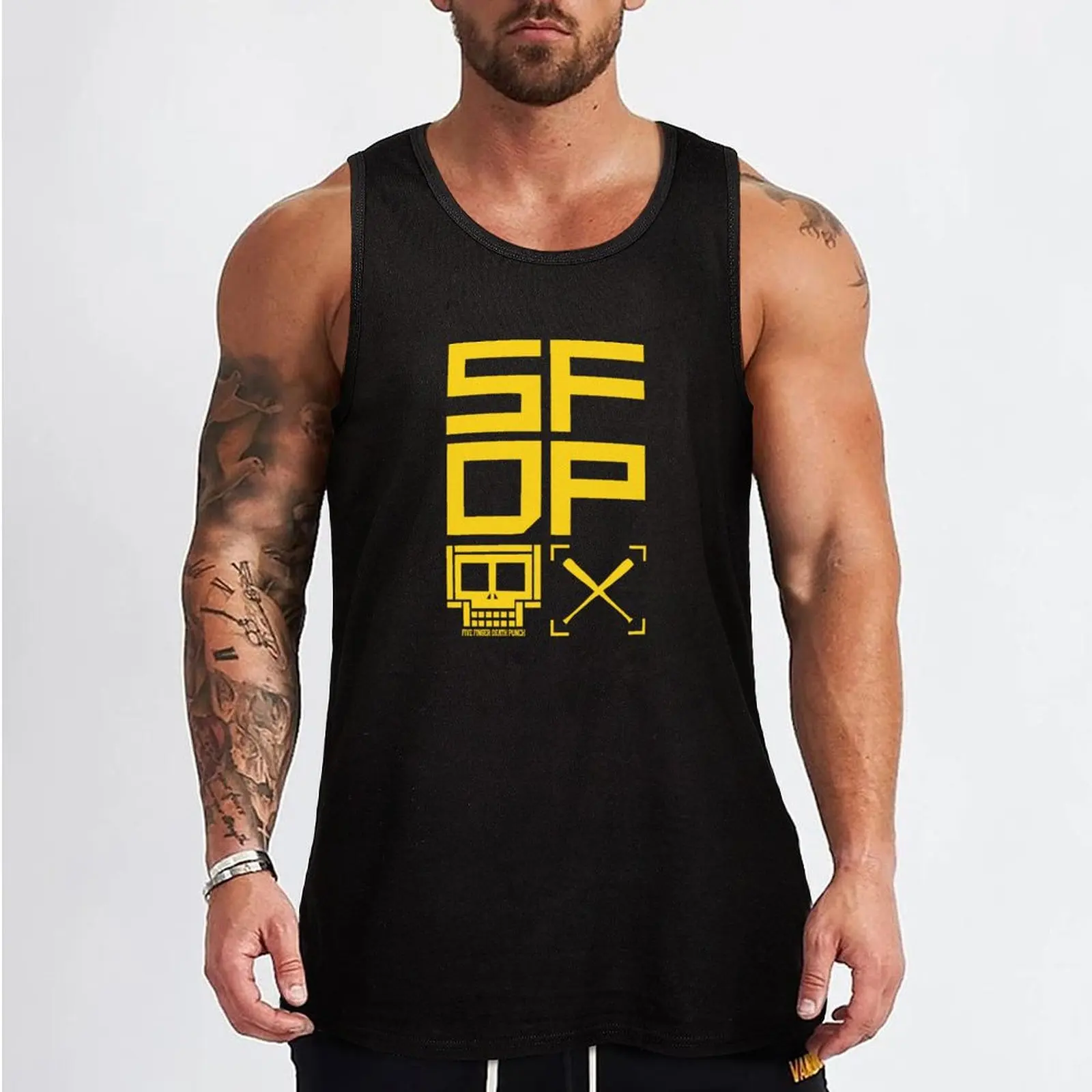 Death Five FFDP Punch All 5FDP The Finger Tank Top Fitness men clothing gym t-shirts