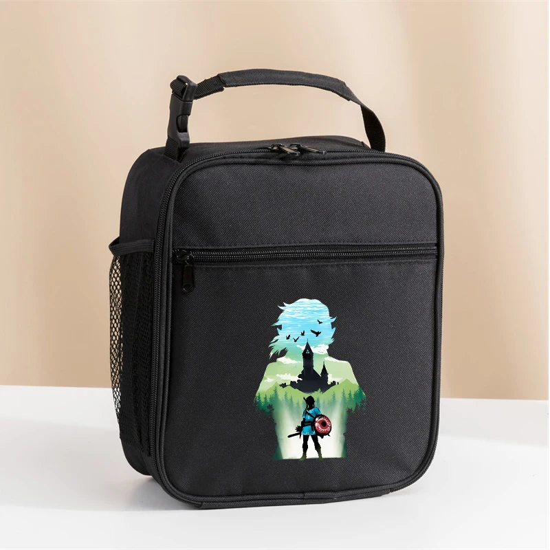 Anime The Legend of Zeldas Lunch Bag Men Portable Thickened Aluminium Foil Fresh Insulation Bag Food Meal Bag Handbag Gift