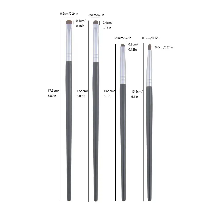1pc szczegóły mały cień do powiek pędzel do makijażu kucyk do włosów precyzyjny cień do powiek pędzle do makijażu zwężający się rozmazywanie