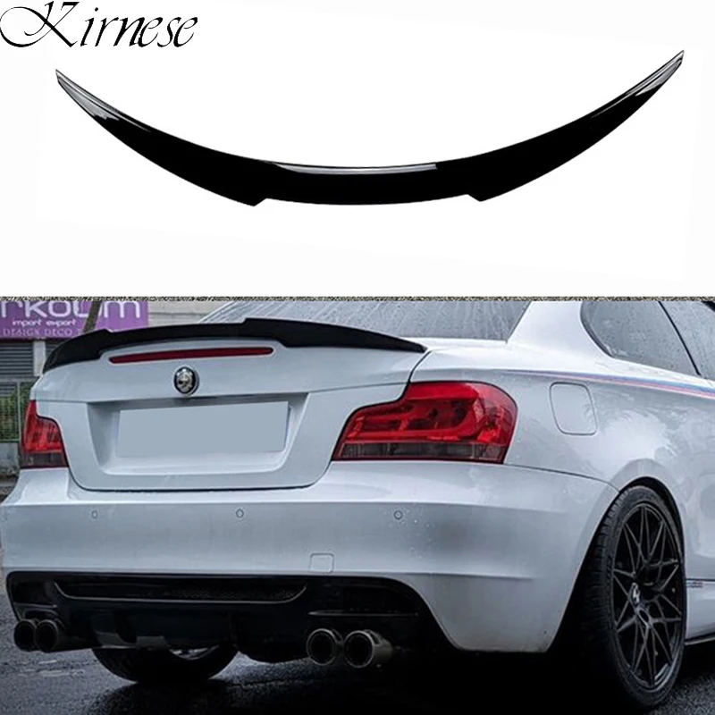 Gloss Black & Carbon-Printing ABS Rear Spoiler Car Wing for BMW 1 Series 2-Door Coupe E82 E88 1M 2007 - 2013