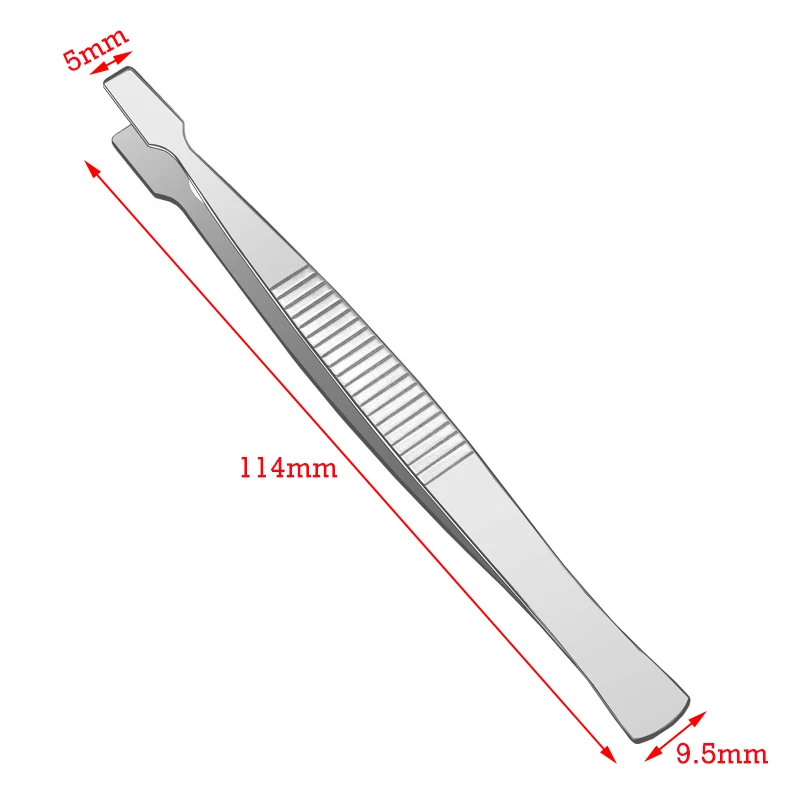 30Pcs Flat Tweezers Stainless Steel Jewelry Philately Stamps Collector Tool Stamp Tweezers Eyebrow Tweezer Hand Tools - view 2