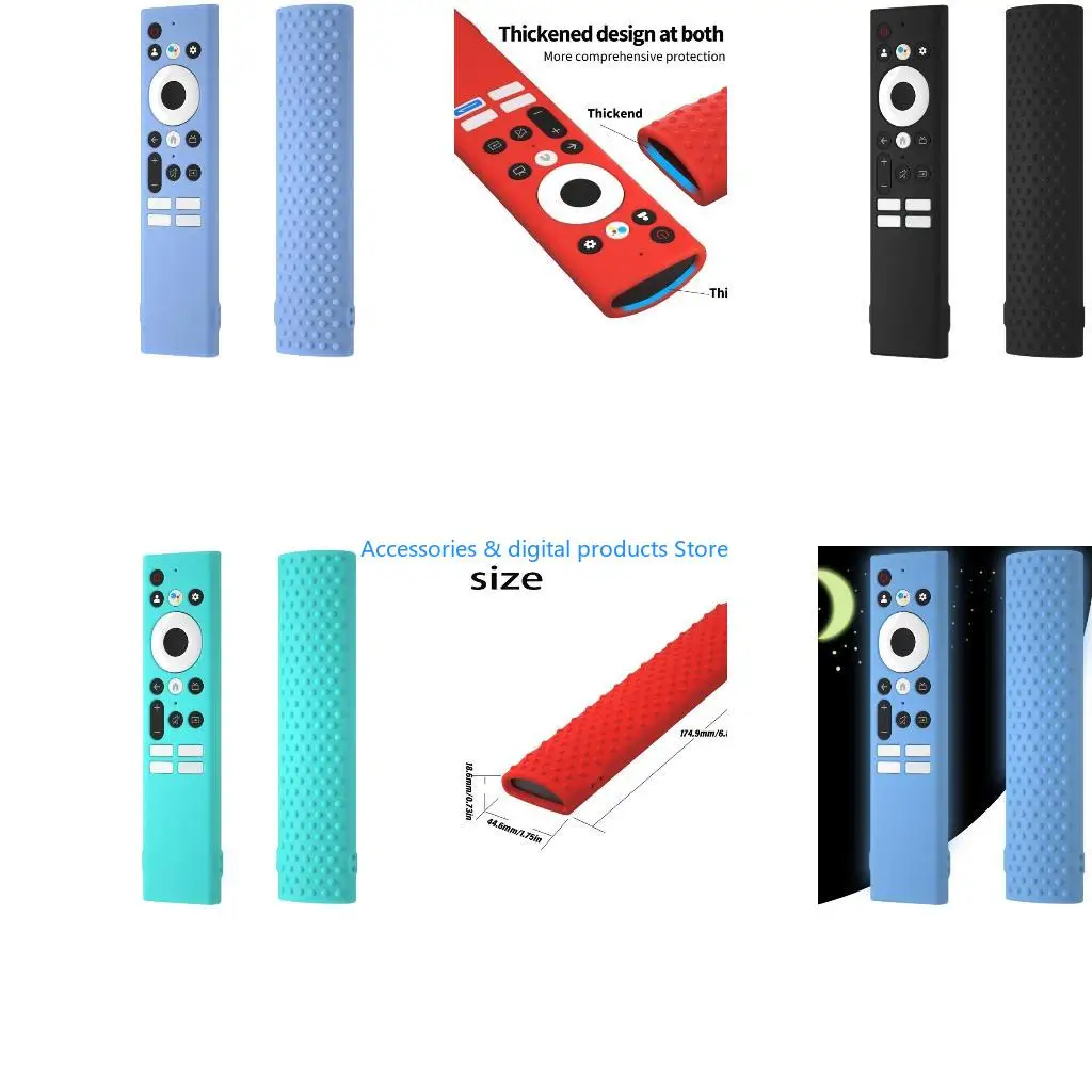 77JD Durability Remote Guard Silicone Cover Protects From Scratches and Dust, Easy Grip Design For Skyworth TC9010 Remotes