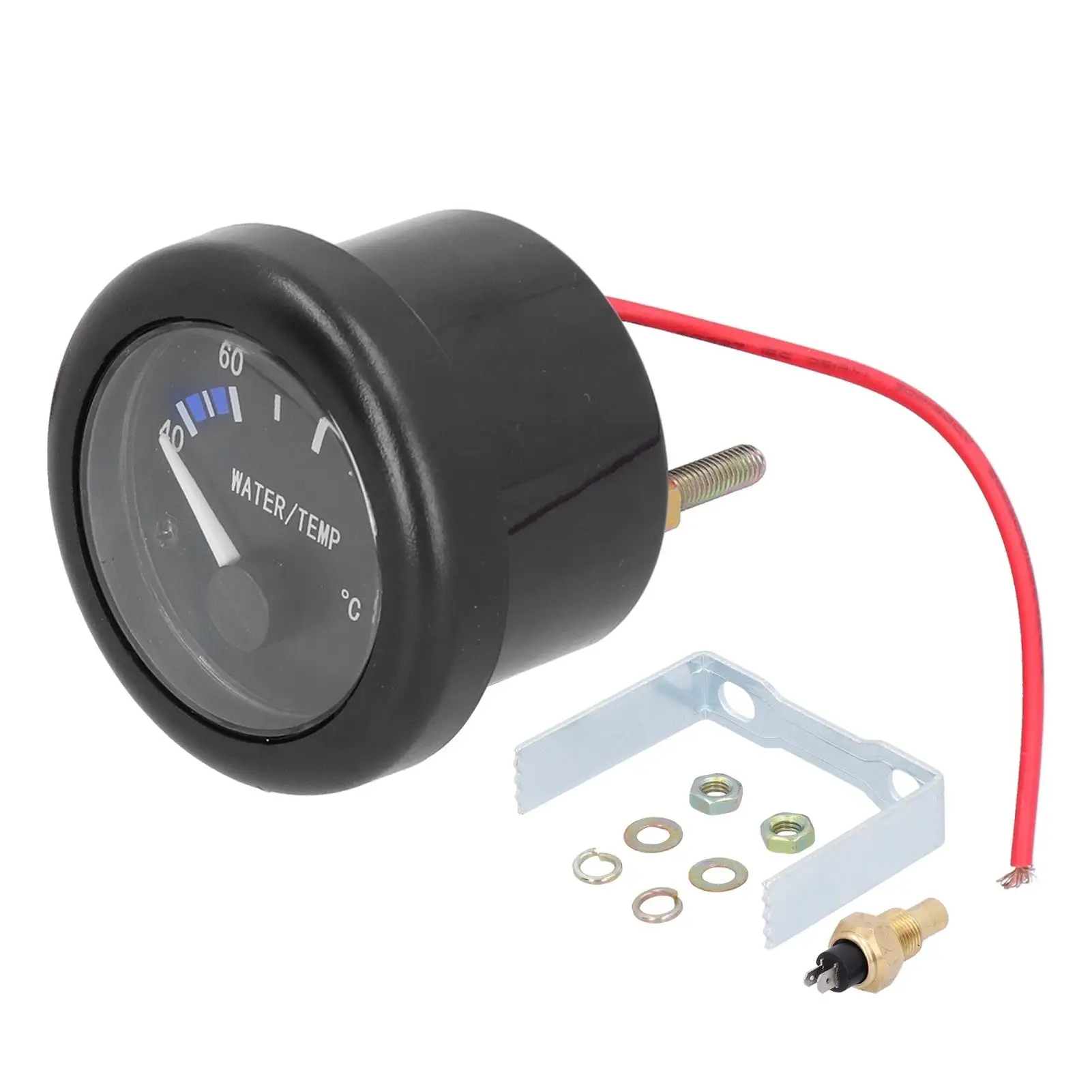 

Electric Water Temperature Gauge High Sensitivity Water Temp Gauge with Alarm Sensor Indicator Light for car Automotive for boat