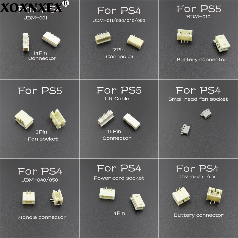 Original For PS4 PS5 Handle Charging Battery Contact Connector L2 R2 Ribbon Contact Clip Socket JDM-001 011 030 040 050 BDM-010