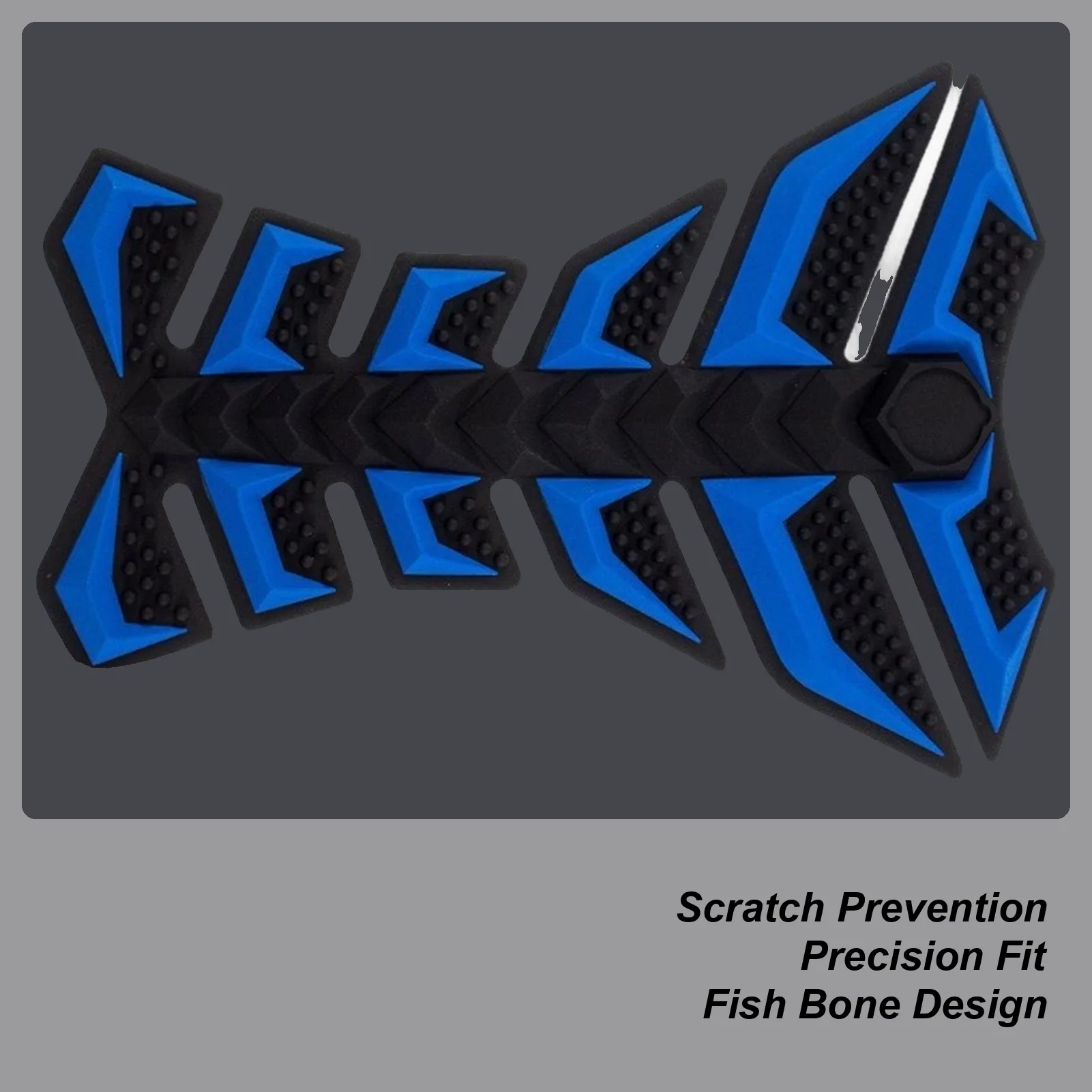 Stickers For Motorcycles 3D Fish Bone Rubber Pad Protector Motorcycle Decorative Stickers For Adults Oil Tank Street Car