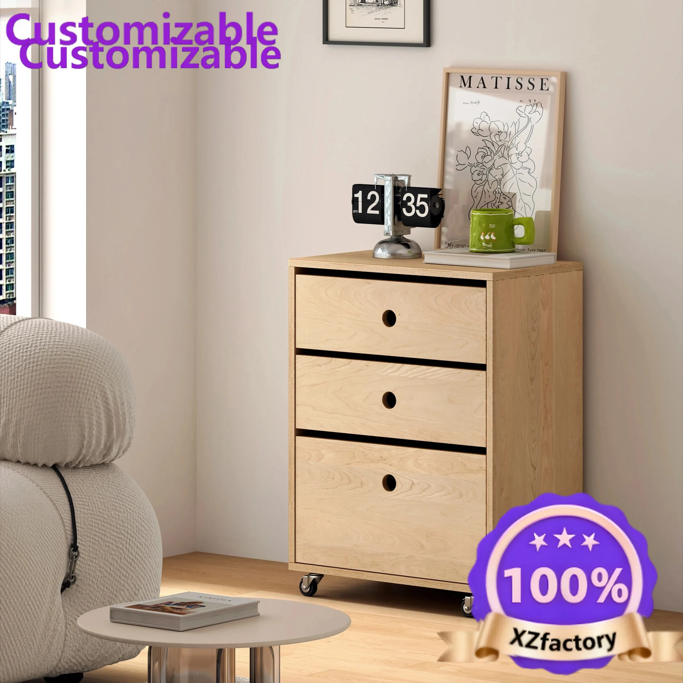 Factory Direct 2026 Top LXC Armadietto laterale per camera da letto Ocean Board Secchio Armadietto Comodino semplice rimovibile