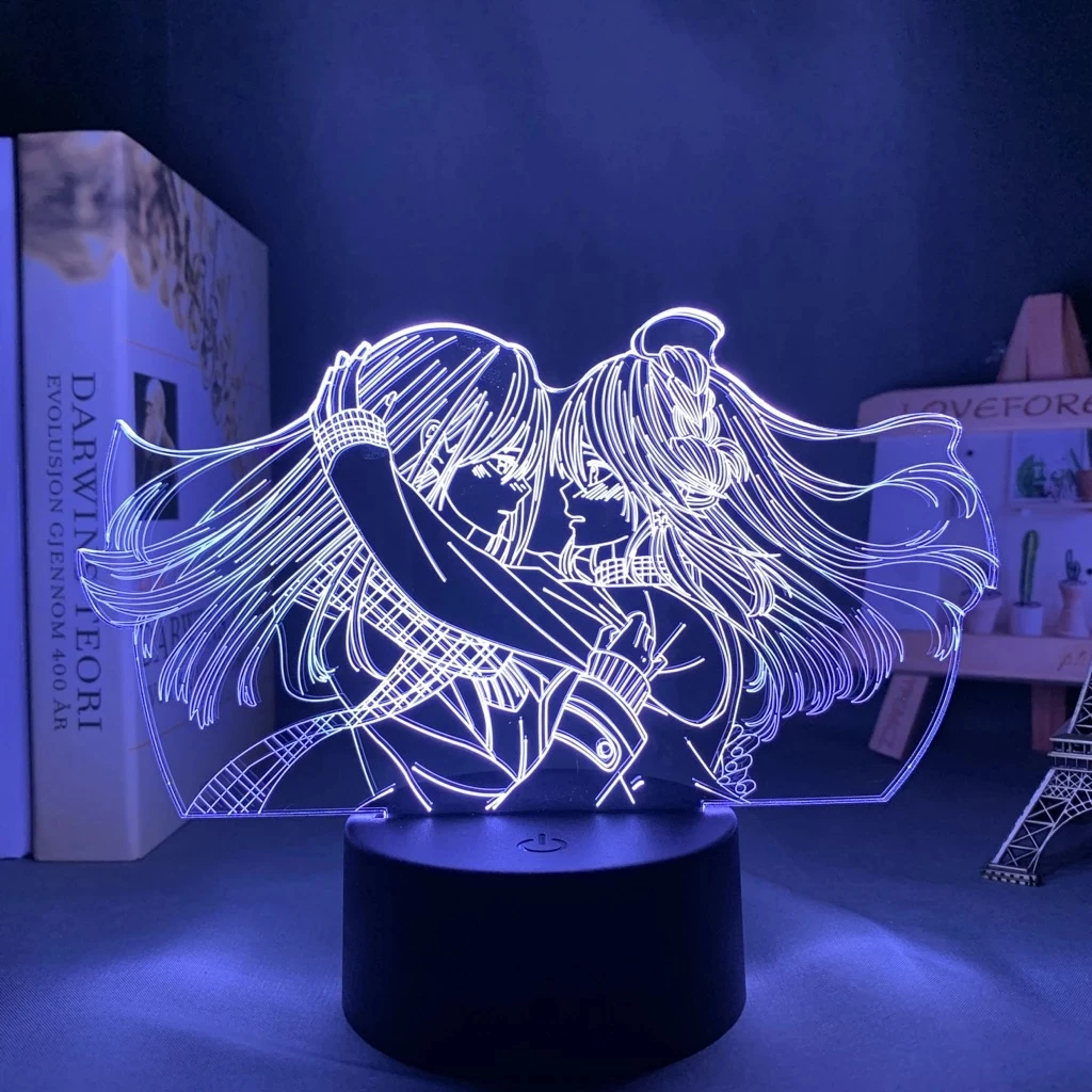 Anime 3d Lamp Date A Live Kurumi Tokisaki LED Night Light for Room Decor Nightlight regalo di compleanno Manga Date A Live Neon Light